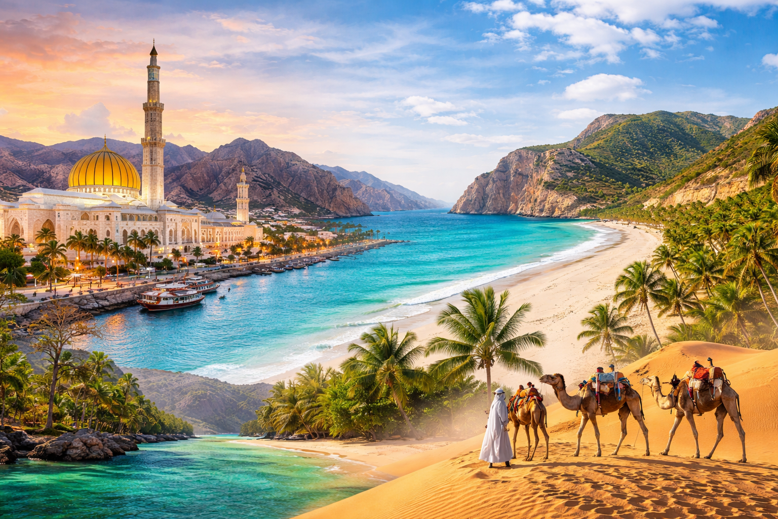 مسقط وصلالة | التقاليد، الصحارى والجنة الاستوائية  11 يوم / 10 ليالي